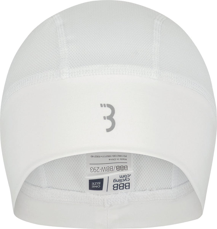 Bbb casquette de casque de cyclisme été - casquette de cyclisme pour sous le casque - 10-25 °c - dessus en maille pour une ventilation supplémentaire - blanc - taille unique - casquette confort casquette de casque vélo bbw-293