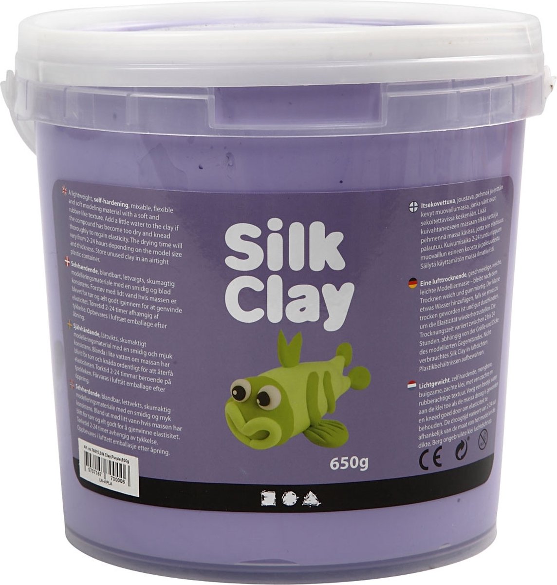 Purple en argile en soie, 650gr.
