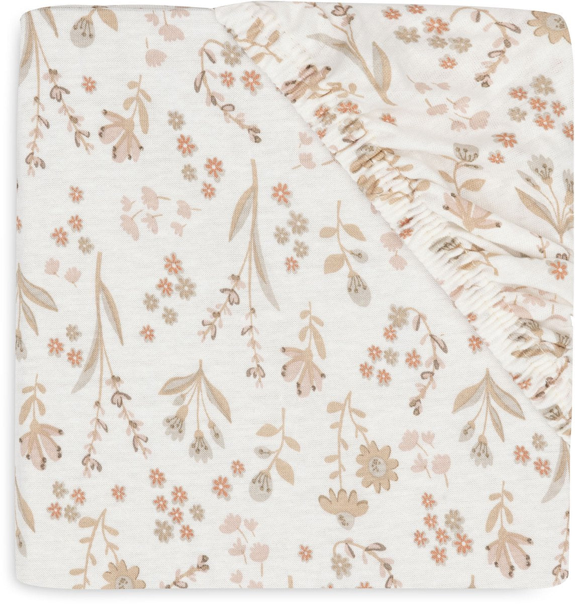 Jollein bébé - drap housse jersey 60x120cm - lit bébé - coton doux - fleuri