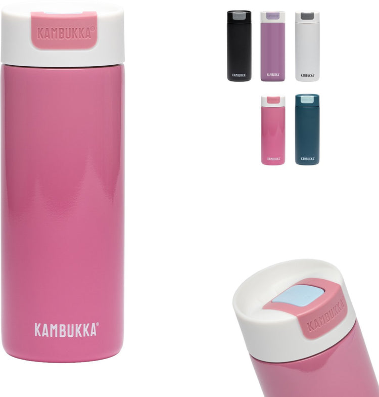 Kambukka tasse thermos Olympus 500 ml - tasse à café à emporter - facile à nettoyer - tasse à café anti-fuite acier inoxydable - tasse à thé - mug de voyage - rose macaron