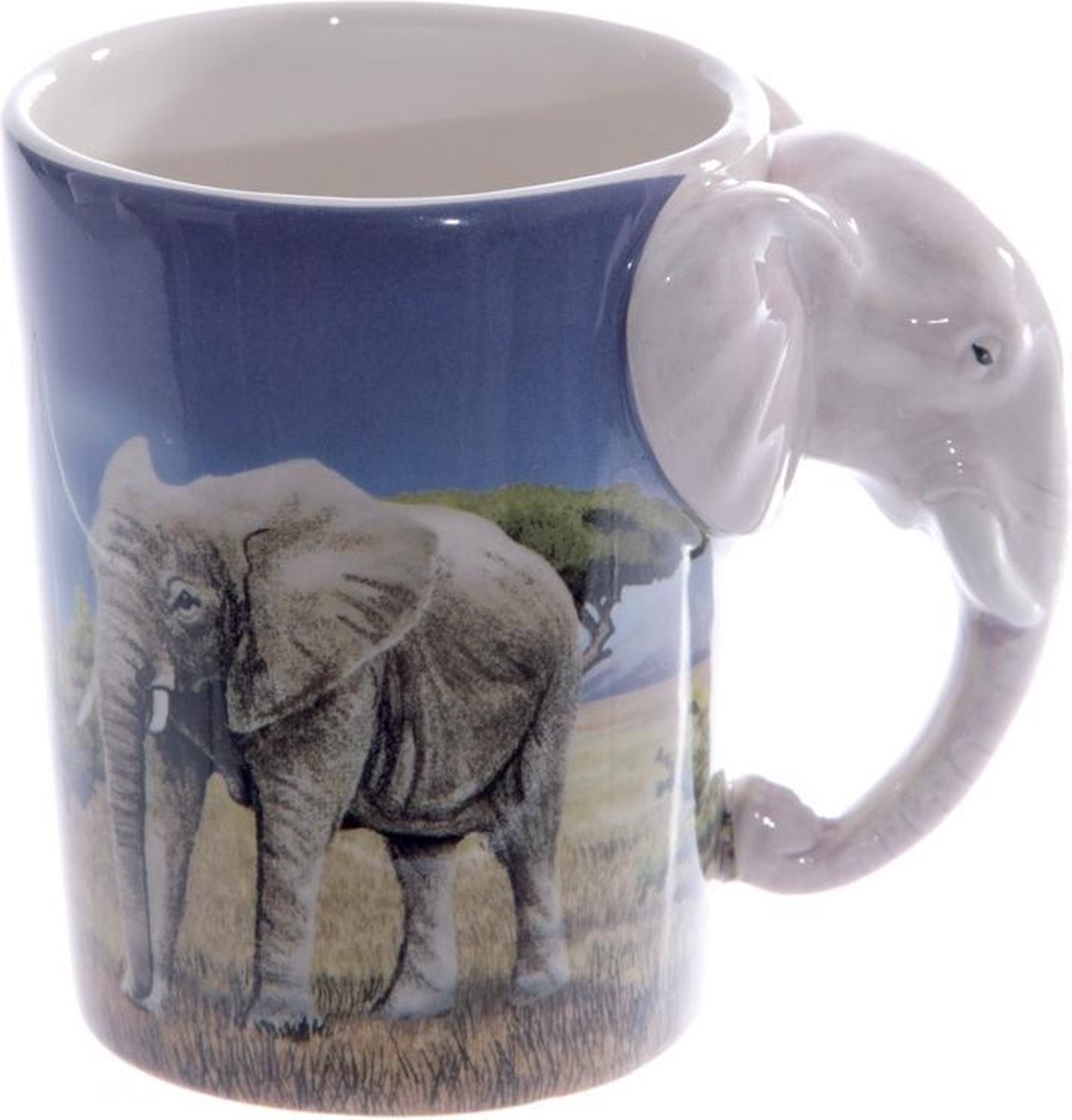 Éléphant - Tasse en céramique de poignée formée