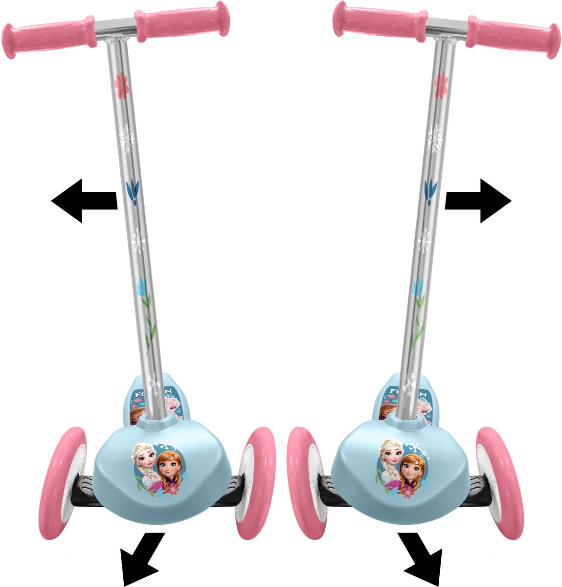 Trottinette enfant 3 roues Stamp Disney La Reine des Neiges - trottinette directionnelle - filles - blanc bleu