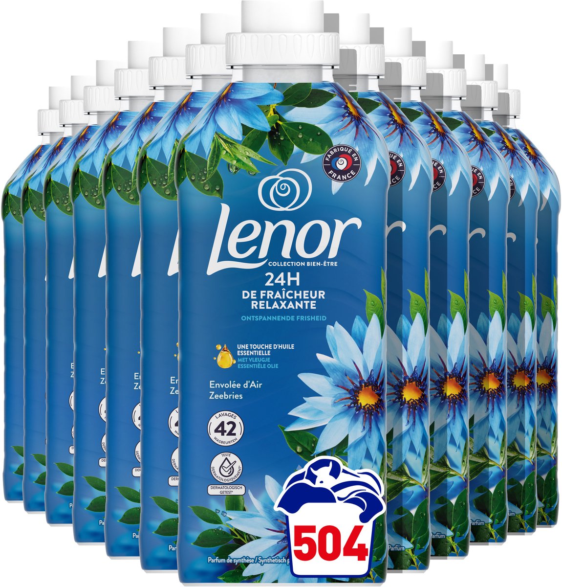 Lenor Adoucissant Brise de Mer - 12 x 882 ml - 504 lavages