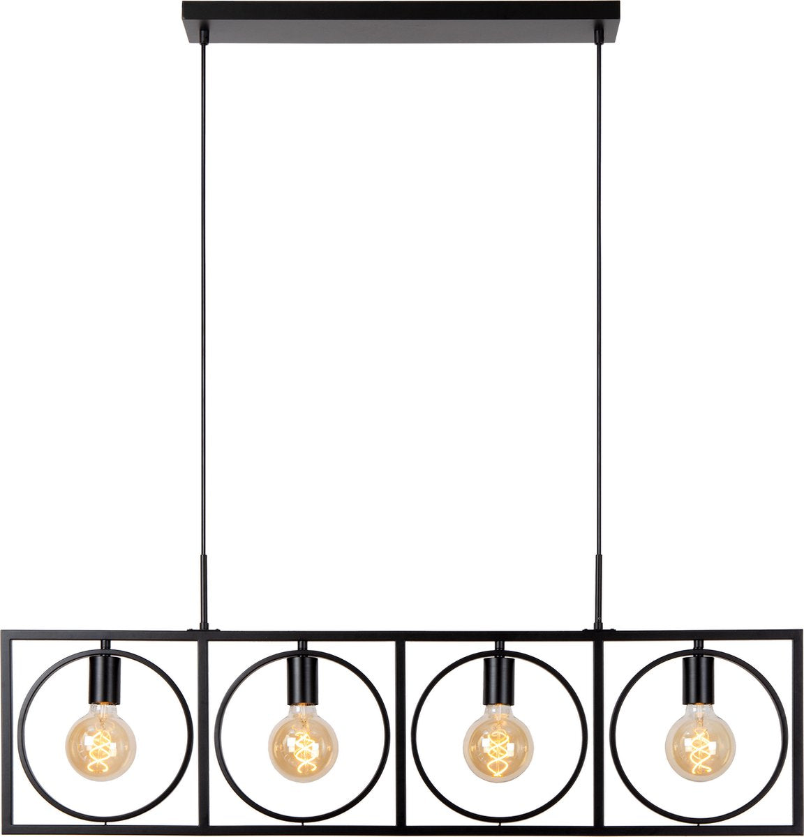 Lucide suus - lampe suspendue - 4xe27 - noir
