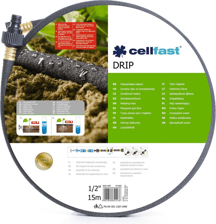Tuyau d'irrigation Cellfast goutte à goutte tuyau de 15 m pour une irrigation économique et précise des plantes