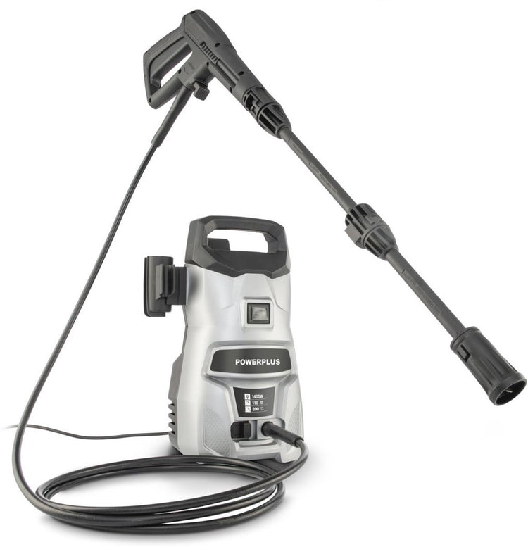 Powerplus nettoyeur haute pression électrique powxg90401 - nettoyeur de terrasse 1400w-110 bar-390l h-tuyau 3m et accessoires