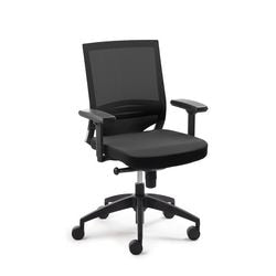 Mayer sitzmöbel chaise pivotante myoptimax tissu noir plastique piètement étoile avec roulettes
