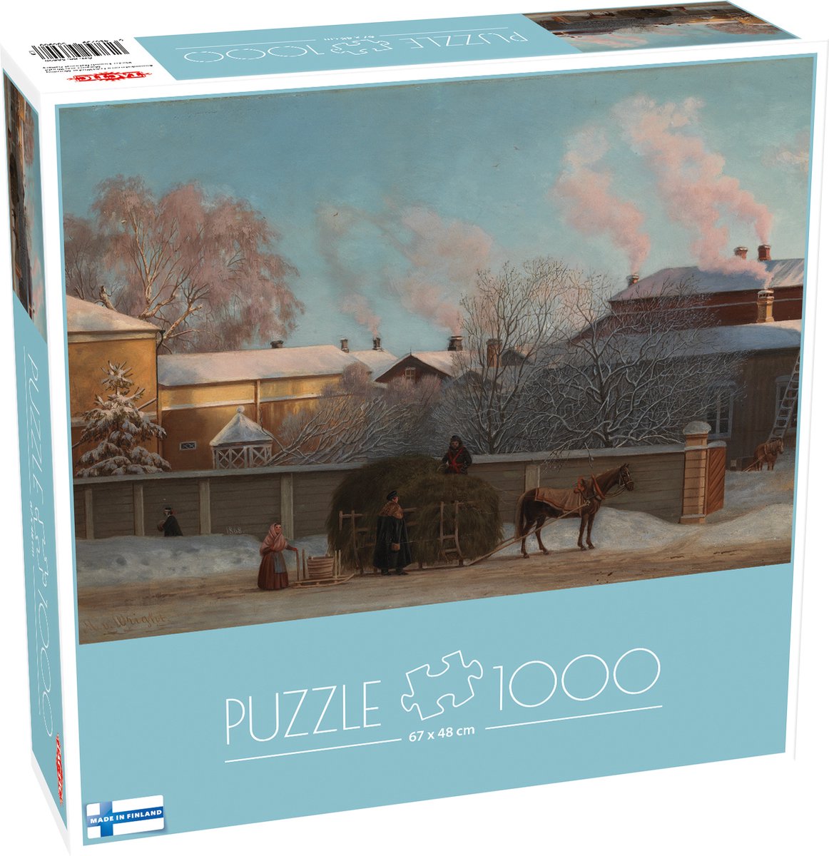 Tactic Magnus Enckell : Annankatu par une froide matinée d'hiver – puzzle – 1000 pièces – impression hivernale de la ville d'Helsinki – art finlandais classique – haute qualité scandinave