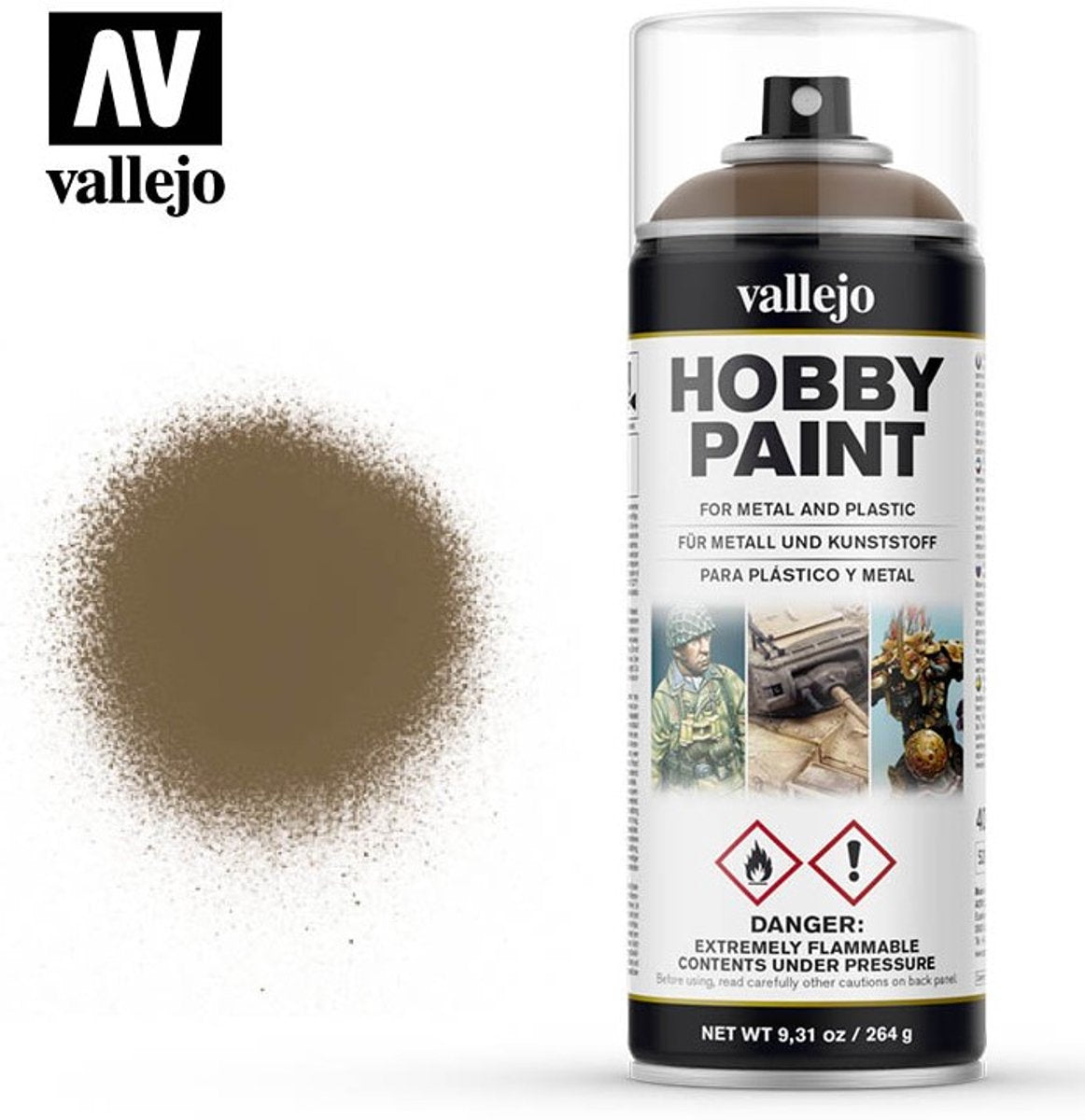 Vallejo val 28008 apprêt uniforme anglais - peinture en spray 400 ml