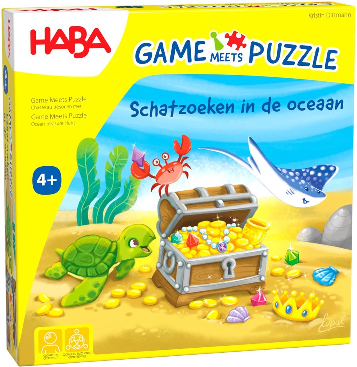 Haba jeu puzzle chasse au trésor dans l'océan jeu éducatif pour enfants.