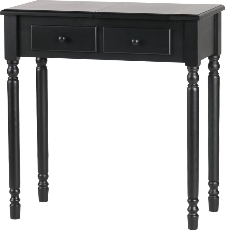 Coiffeuse Woood Romy Hall - bois - noir - 78x75x38