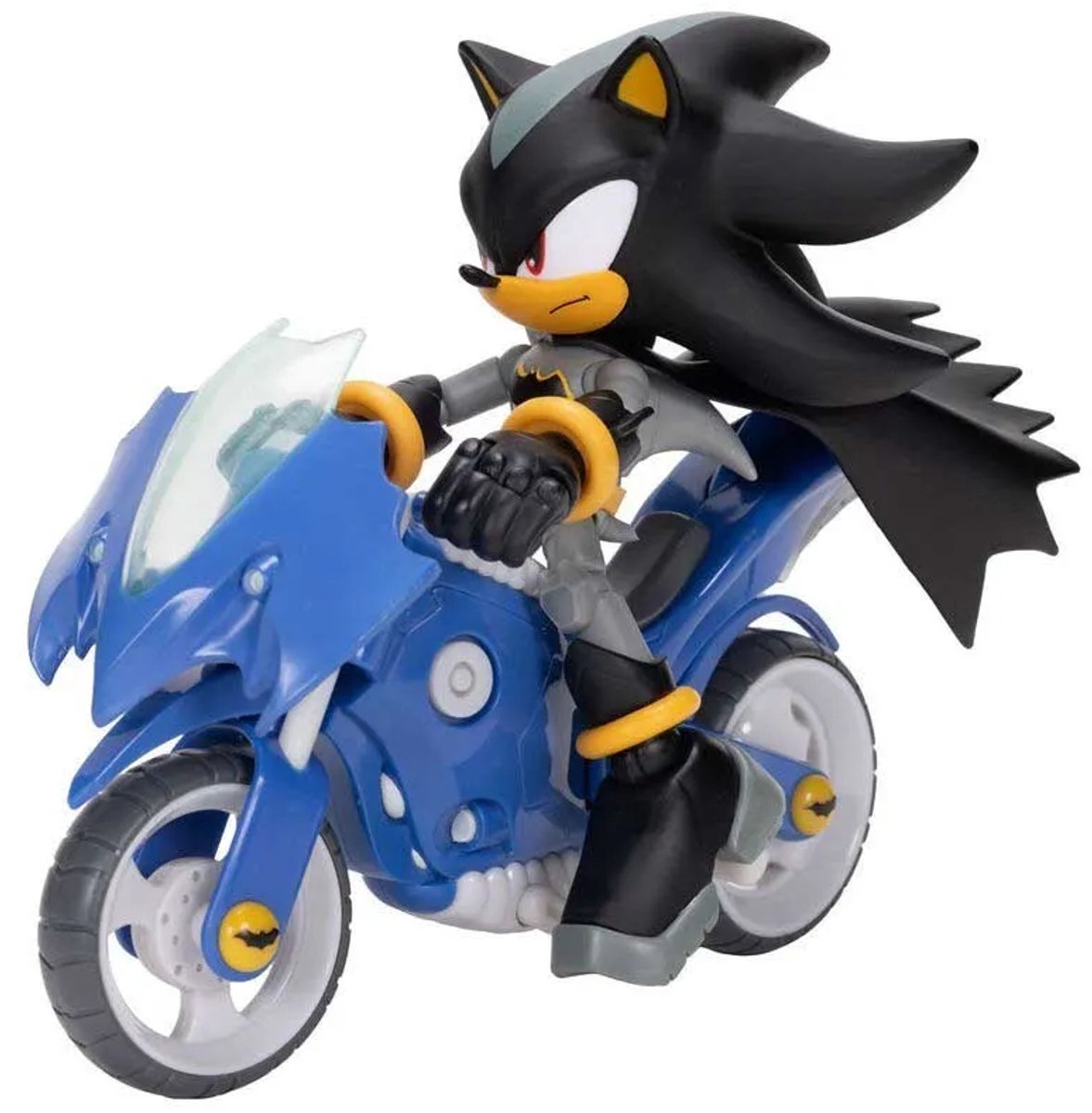 Jakks sonic dc shadow 13 cm avec batcycle bleu
