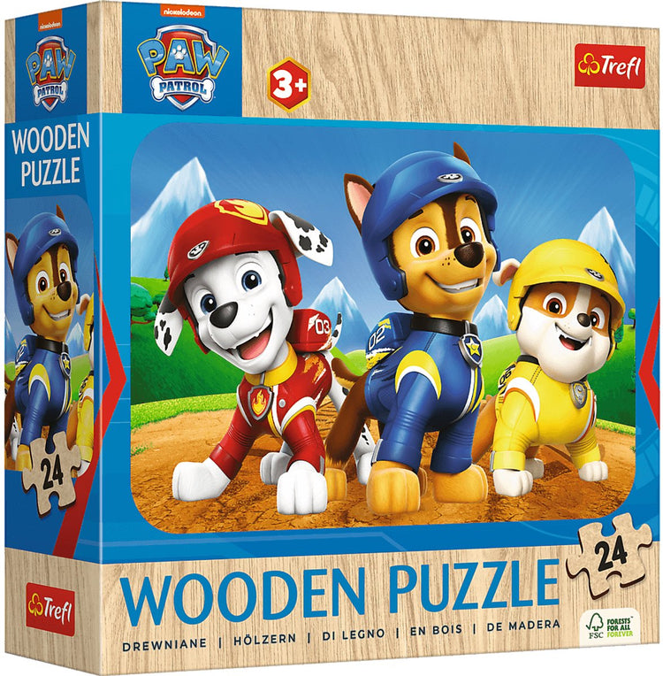 Trefl Paw Patrol Puzzle pour Enfants en Bois Puzzle en Bois - 50 pièces - à partir de 4 Ans