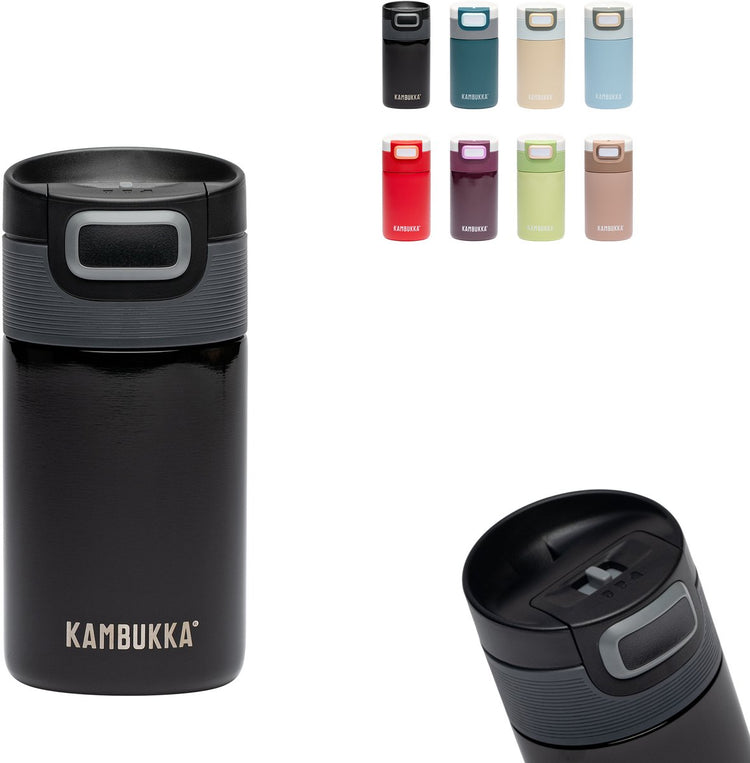 Kambukka etna tasse thermos 300 ml - bouteille thermos facile à nettoyer - tasse à café étanche à emporter - noir
