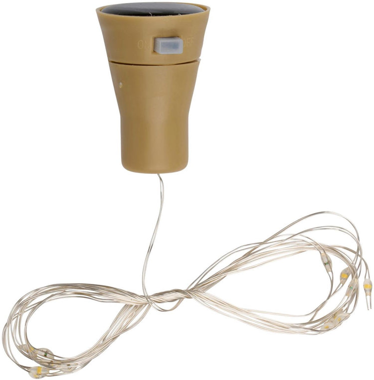 Ensemble de lampes solaires en forme de bouteille Arti casa - Guirlandes lumineuses LED - Lumière blanche chaude - avec piles