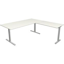 Kerkmann bureau 11023110 forme 2 blanc, argent