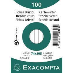 Fiches exacompta 10800se papier blanc
