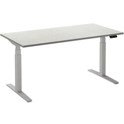 Bureau assis-debout ceha ade2plme208q9016w mélamine blanc, métal