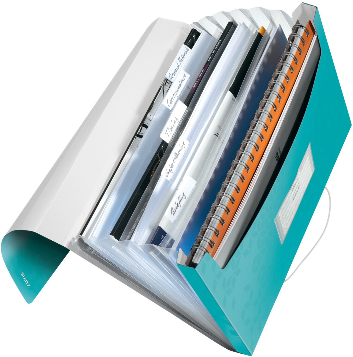 Dossier de projet Leitz wow pp - avec 6 compartiments - bleu glacier