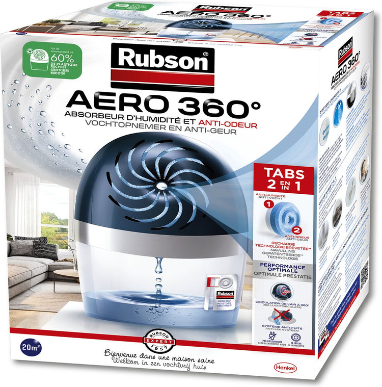 Rubson 1006727 - frotter l'humidité aero360 450g | 1 pièce