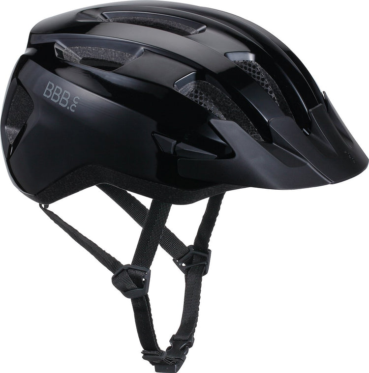 Bbb cycling casque de vélo de course - grand : 58 - 62 cm - cyclisme, VTT vélo de ville - rembourrage lavable - avec fixation de feu arrière - casque de vélo femme homme - noir brillant - condor 2.0 bhe-173