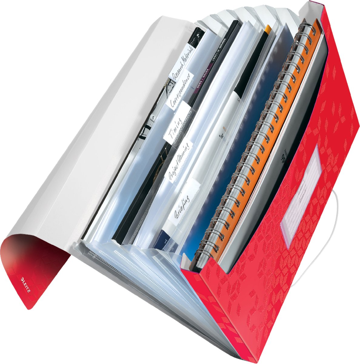 Dossier de projet Leitz wow pp - avec 6 compartiments - rouge