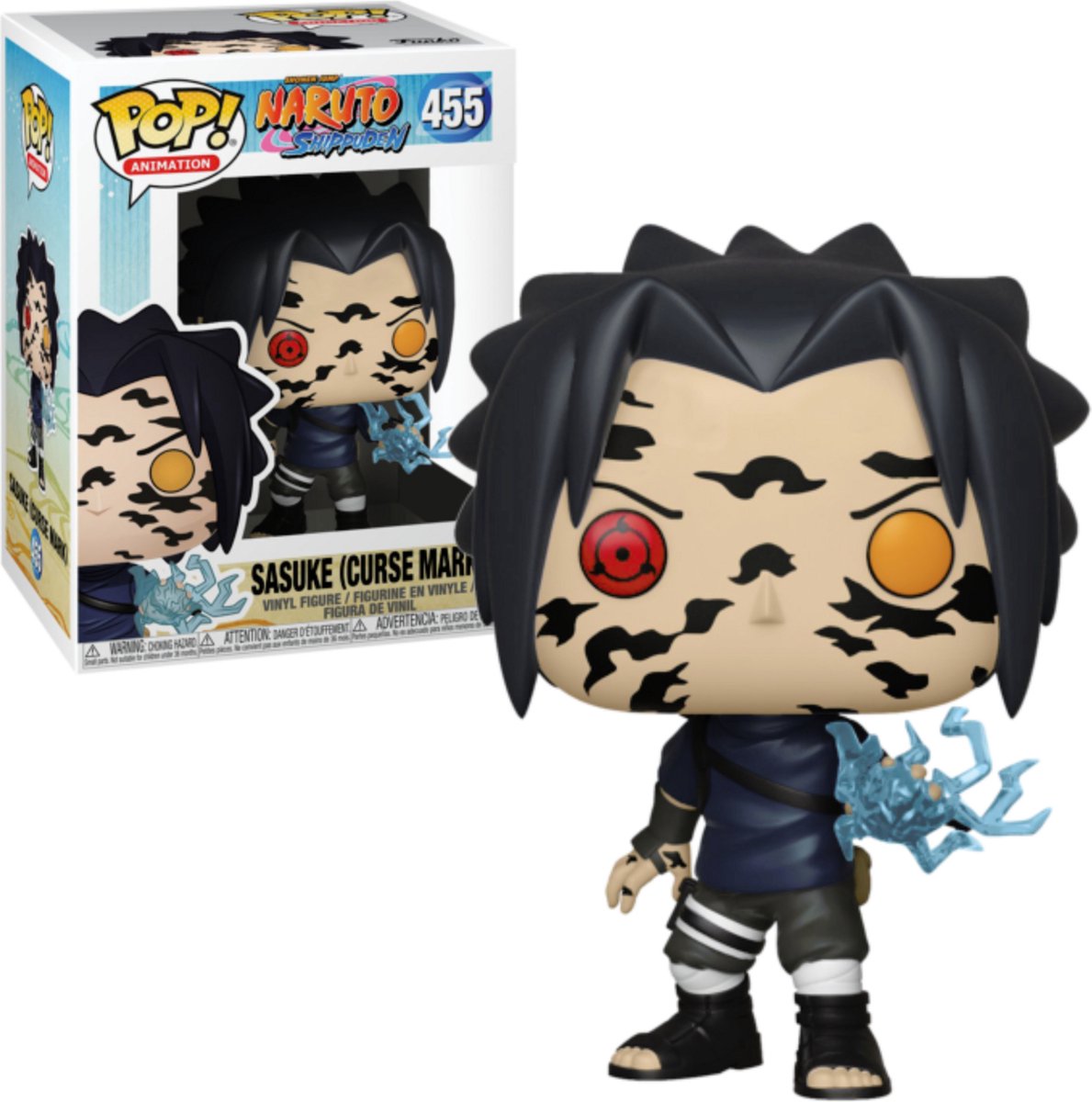 Funko-pop ! animation : naruto - sasuke avec marques de malédiction - exclusivité américaine