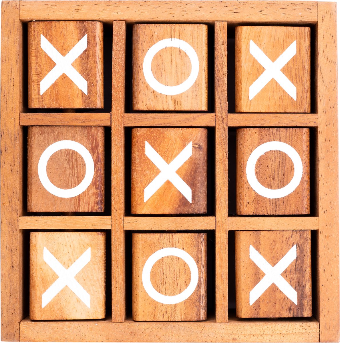 Longfield x.o spin – jeu de stratégie en bois – jeu à 3 rangées – variante tic tac toe – jeu de réflexion classique – 2 joueurs – cœur d'ange