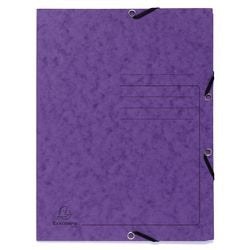 Chemise 3 rabats exacompta 55408e a4 violet
