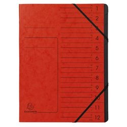 Dossier de tri exacompta 541205e a4 rouge