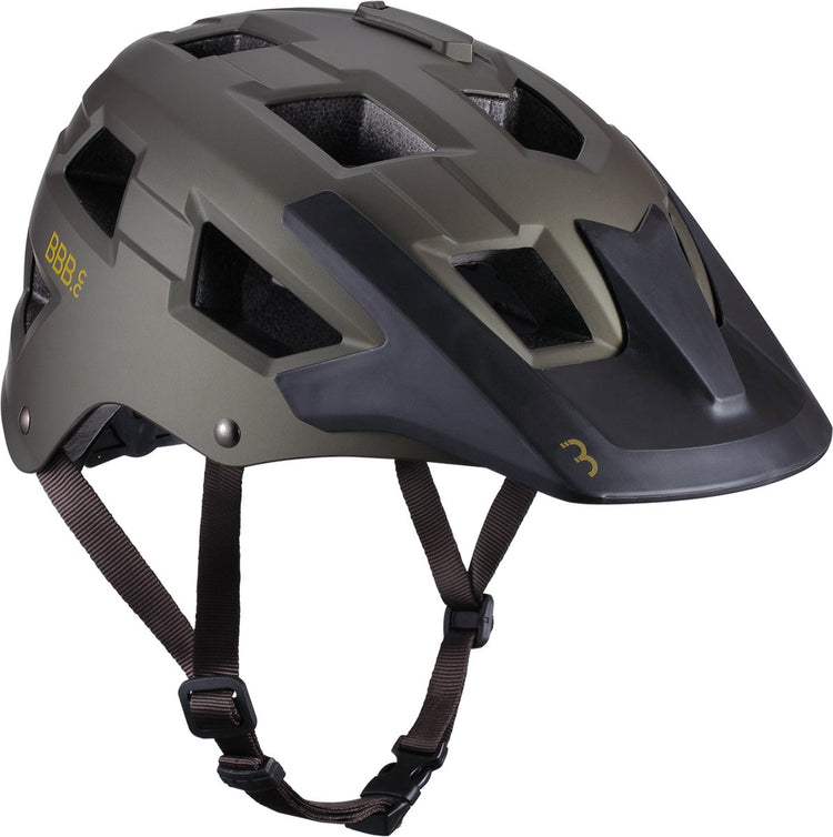 Bbb casque de cyclisme vtt nanga - avec support pour caméra ou éclairage - rembourrage lavable - casque de vélo adultes : hommes femmes - vert olive mat - l - bhe-54