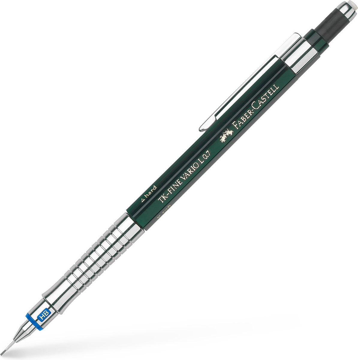 Porte-mine Faber-castell - tk-fine vario l - vert - largeur de trait 0,7 mm - fc-135700