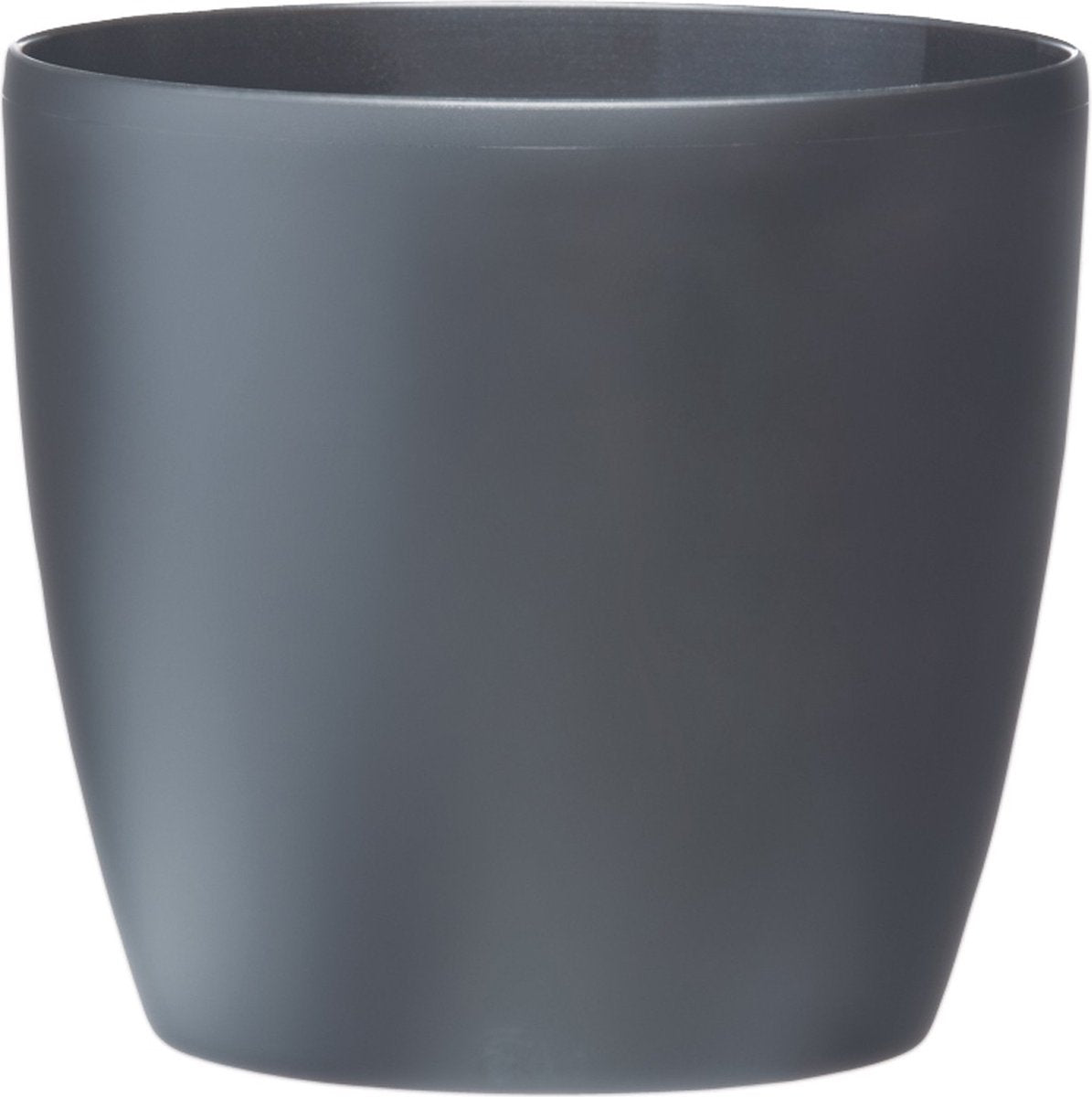 Elho brussels round 25 - pot de fleur d'intérieur - 100% plastique recyclé - ø 24,3 x h 23,2 cm - anthracite