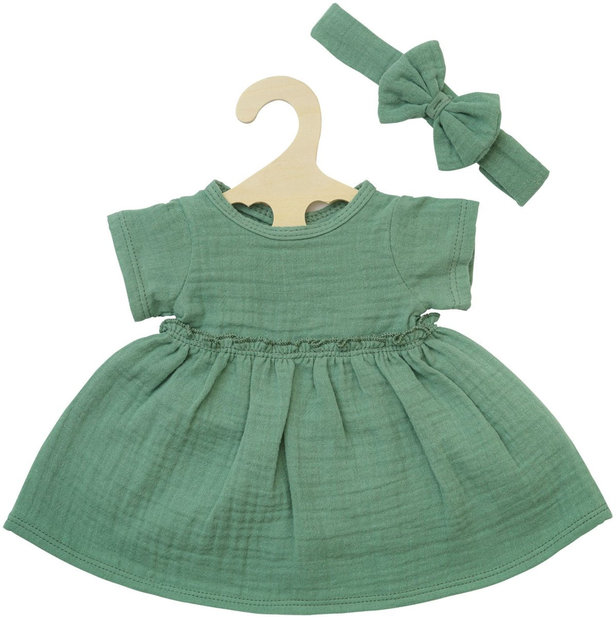 Robe de poupée HELSS VERT DE RUFFLES, 28-35 cm