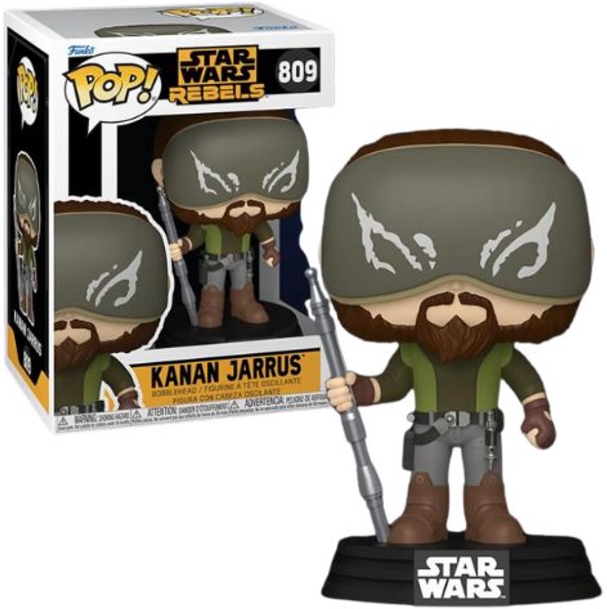 Funko-pop ! Star Wars : Rebelle - Kanan Jarrus #809