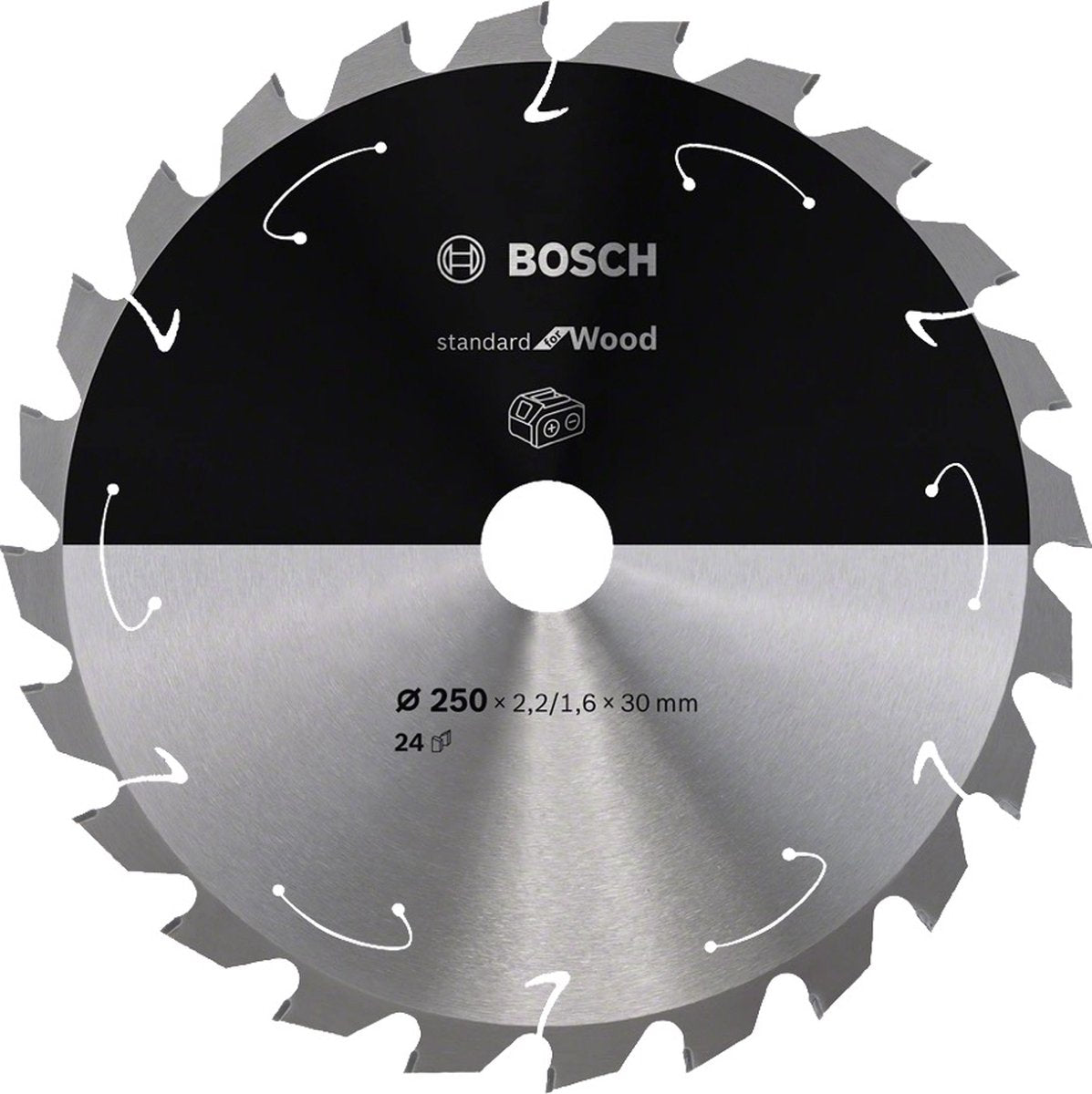Bosch professionnel standard pour lame de scie circulaire à bois 250 x 30 x 2,2 mm 24 dents (2608837727)