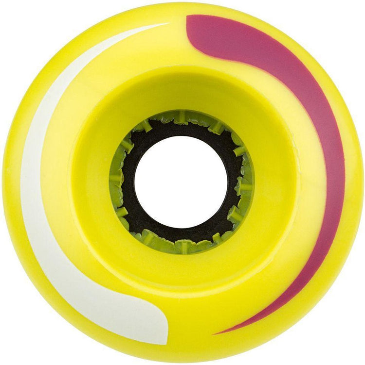 Roues Nijdam pour patins à roulettes - 54 x 32 mm - jaune violet blanc