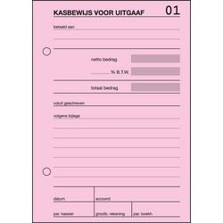 Livre de caisse sigel a6 rose 105 mm x 94 mm x 9 mm