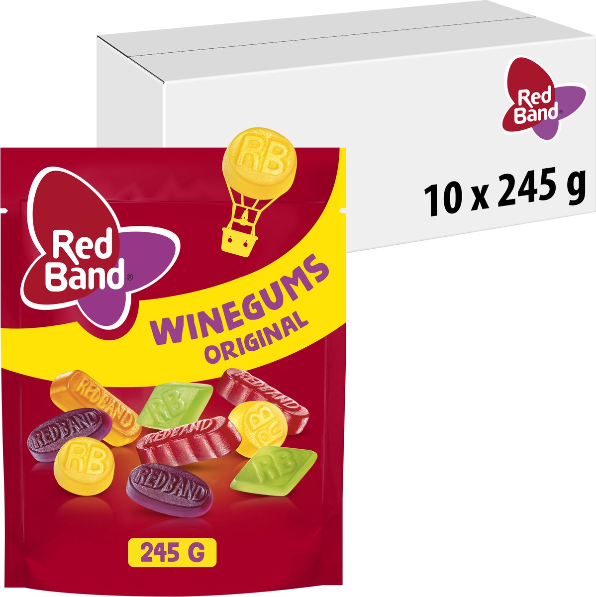 Sachet de mélange de gomme au vin bande rouge (10x245gr)