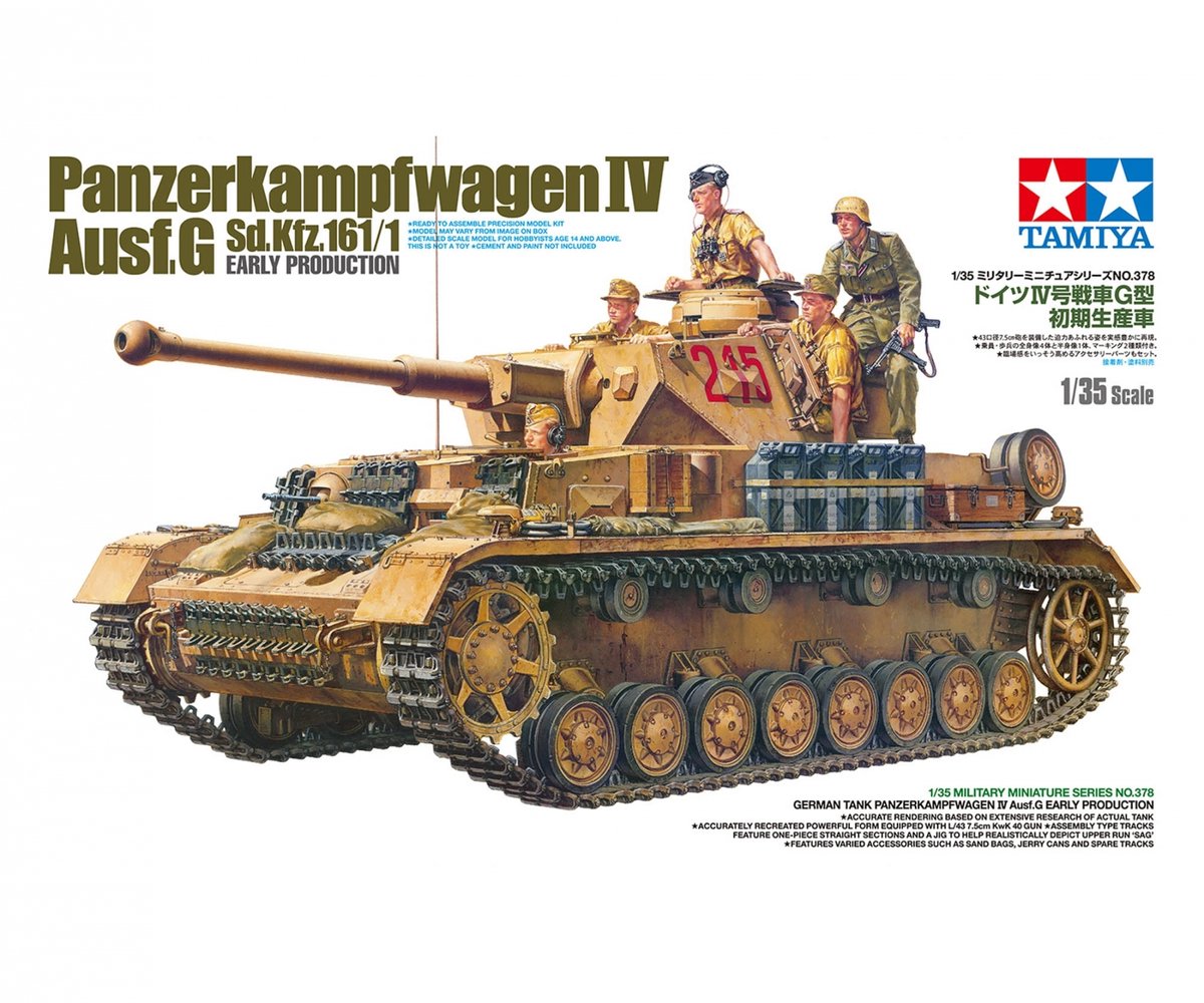 Maquette Tamiya véhicules militaires - 35378 Panzerkampfwagen IV Ausf. g sd.kfz. 161 1 première prod. plastique - 1:35 - modélisme