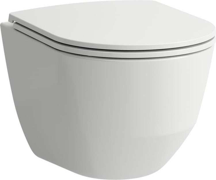 WC suspendu Laufen pro pack - 49x36x34,5cm - sans rebord - chasse profonde - siège fin - fermeture amortie - blanc brillant