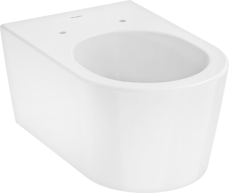 WC Hansgrohe Elupura S - mural - sans rebord de chasse d'eau - effet hygiénique - chasse d'eau Aquahelix - blanc