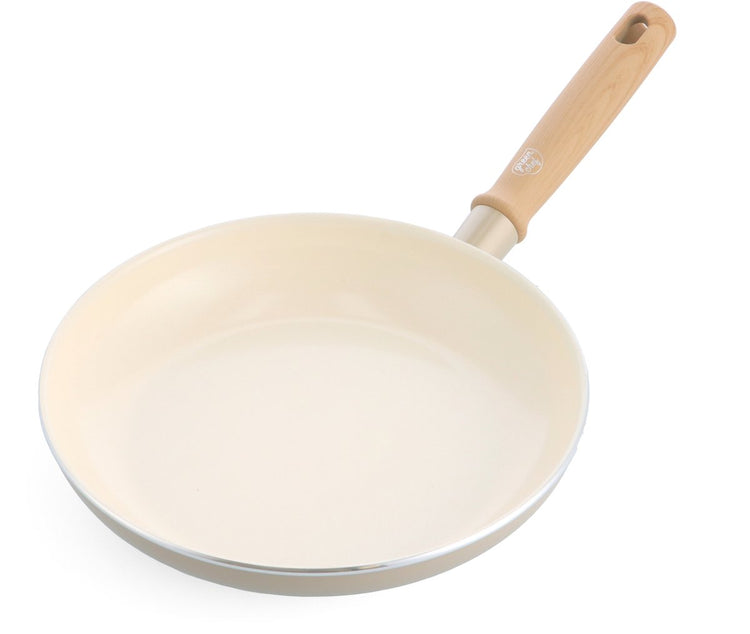 Greenchef Nordics poêle à induction céramique 24 cm - sans PFA - poêle à induction - revêtement antiadhésif céramique lavable au lave-vaisselle - sans couvercle - poignée de refroidissement - crème