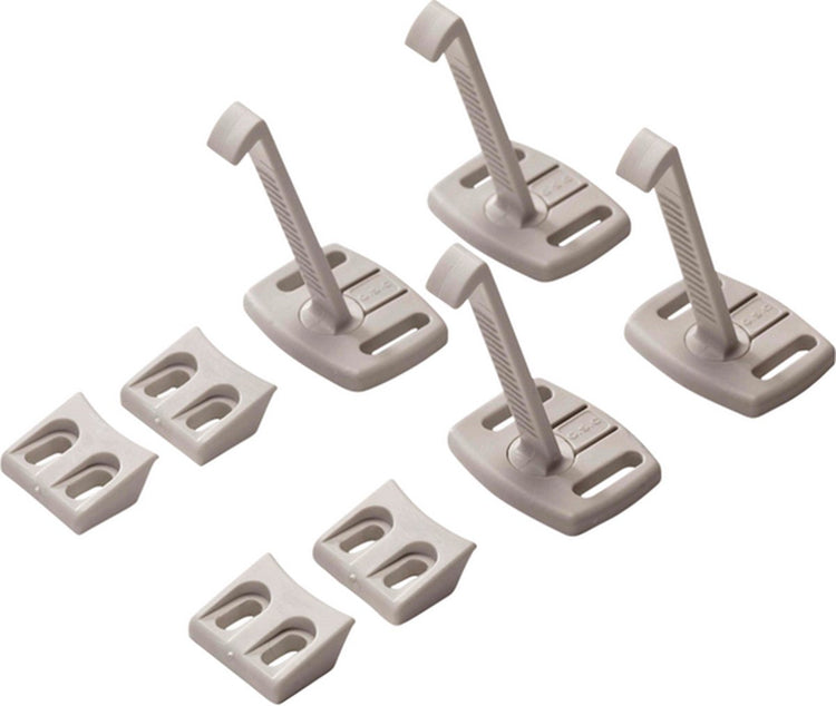 Loquet de sécurité sans marque pour placard - lot de 8 pièces - sécurité - serrure de porte de placard à tiroirs - invisible de l'extérieur
