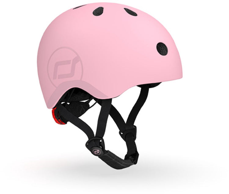 Casque Scoot Ride – casque enfant – s 51-55 cm – feu arrière LED – fermeture magnétique – réglable – rose