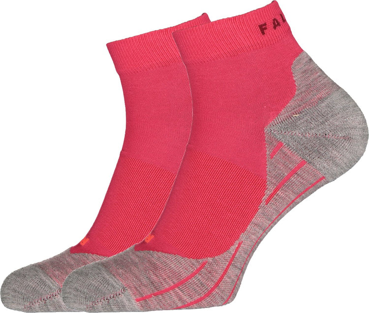 Falke ru4 chaussettes de course courtes en coton anti-ampoules en matériau fonctionnel femme rouge - taille 37-38