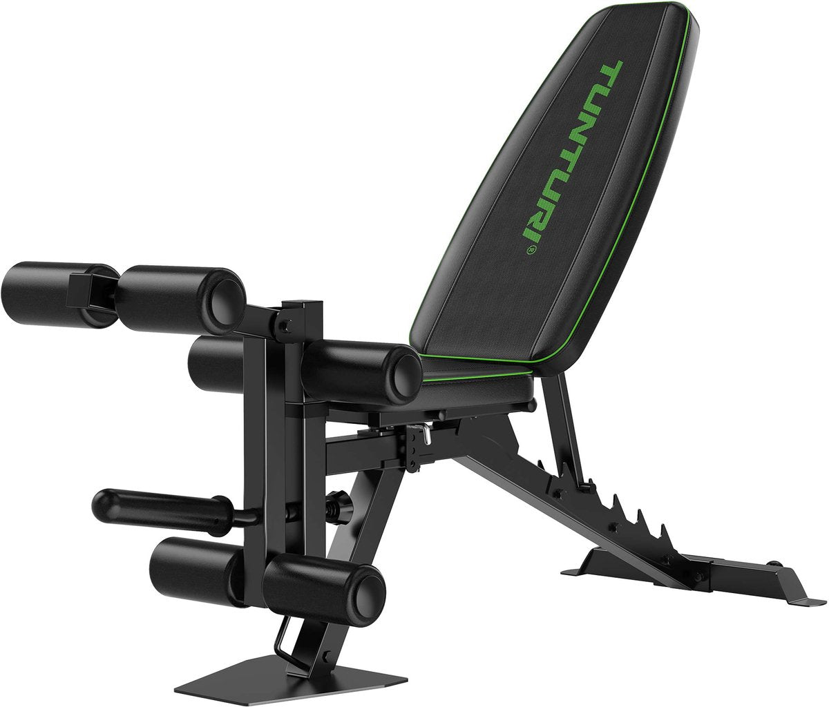 Banc de musculation Tunturi ub60 réglable - banc de fitness charge jusqu'à 200 kg - banc d'entraînement - extension des jambes du banc de muscles abdominaux - incl. application de remise en forme gratuite