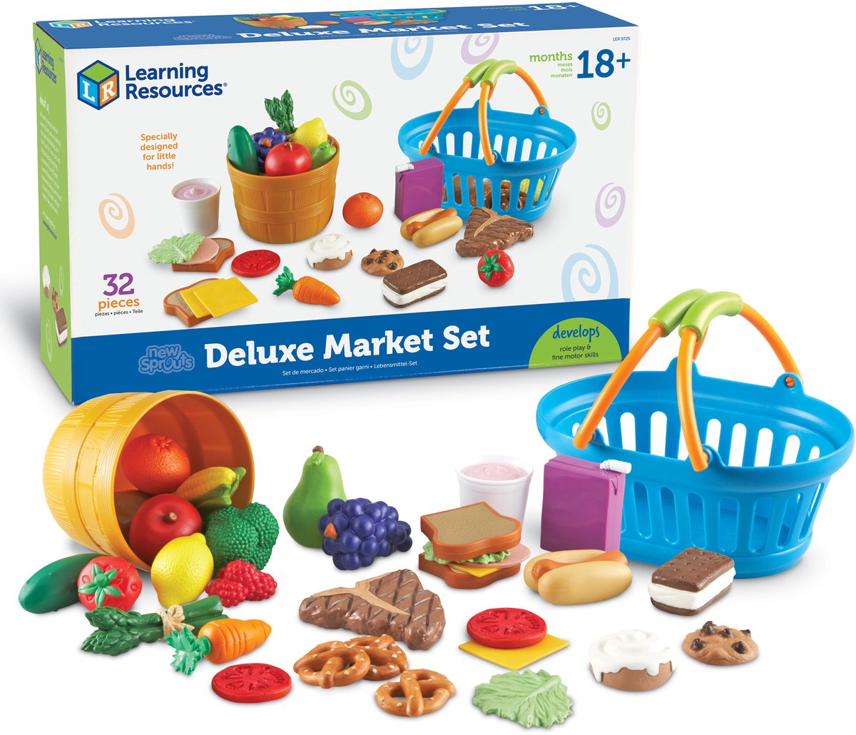 Ressources d'apprentissage jouets éducatifs nouveaux germes ensemble de marché de luxe. - 3+
