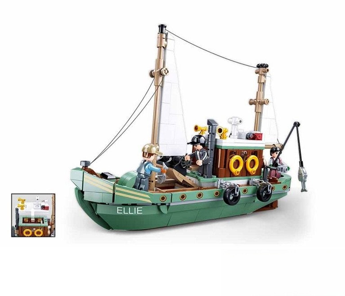 Bateau de pêche en briques modèle Sluban (m38-b1119)