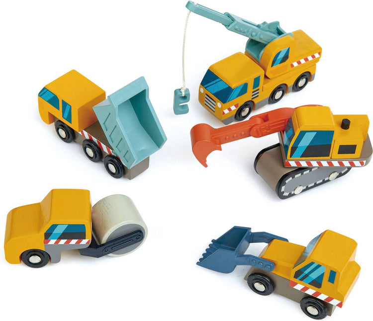 Jouets à feuilles tendres transport de feuilles tendres - véhicules de construction - bois - 3 ans